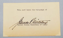 Load image into Gallery viewer, Autograph James P. Mitchell United States Secretary of Labor Signed
