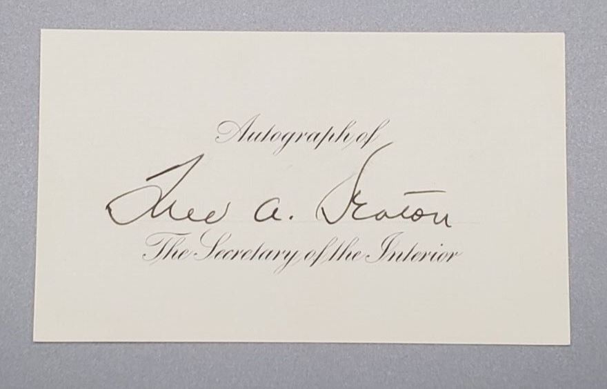 Autograph Secretary of the Interior Fred Andrew Seaton Signed