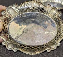 Load image into Gallery viewer, 2 Vintage Sterling Silver, Pierced Wall, Oval Mint Bowls - Hallmarked
