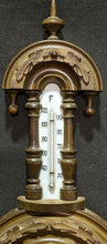 Load image into Gallery viewer, Vintage Decorative Wood Framed Barometer &amp; Thermometer Wall Unit

