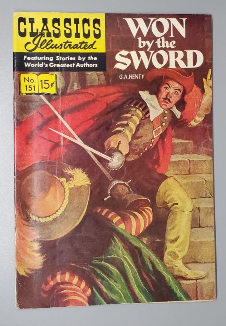 1959 Classics #151 HRN 150 1st Edition F+ 6.5 Won By The Sword by G.A. Henty