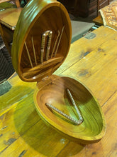 Load image into Gallery viewer, Vintage Large Walnut Shaped Wood Nut Cracker Bowl Holder Wooden Mallet Tool
