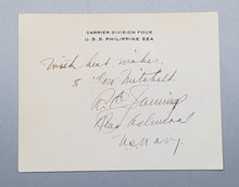 Load image into Gallery viewer, Autograph from an Admiral on the USS Philippine Sea US Navy
