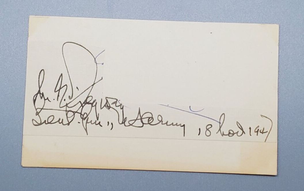 1947 U.S. Military Autograph Signed - Lt. General Matthew Ridgeway