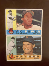 Load image into Gallery viewer, 1960 Topps baseball cards Power, Keough Lot of 2
