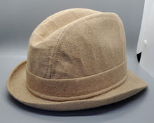 Load image into Gallery viewer, Vintage Light Tan Trilby / Fedora Styled By Parktown hat - Size 7 3/8
