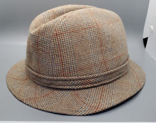 Load image into Gallery viewer, Vintage Country Gentlemans Brown Wool Tweed Trav&#39;ler Fedora / Trilby
