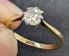 Load image into Gallery viewer, 22 Kt Yellow Gold Rose Cut / Mine Cut Diamond Solitaire Ring - Size 7.75
