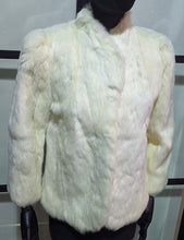 Load image into Gallery viewer, Vintage Dyed White Rabbit Fur Women&#39;s Waist Length Jacket - Fur From France
