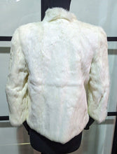 Load image into Gallery viewer, Vintage Dyed White Rabbit Fur Women&#39;s Waist Length Jacket - Fur From France
