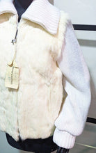 Load image into Gallery viewer, Vintage 100% Rabbit Fur &amp; Knit Women&#39;s Jacket &amp; Scarf Set
