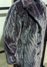 Load image into Gallery viewer, Vintage Grey Faux Fur Women&#39;s 3/4 Length Jacket
