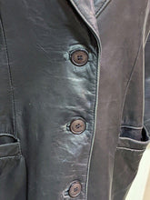 Load image into Gallery viewer, Vintage Women&#39;s Black Leather Danier Jacket - Button Front - Size XL
