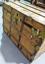 Load image into Gallery viewer, L. Goldsmith &amp; Sons Never Break Steamer Trunk - As Is
