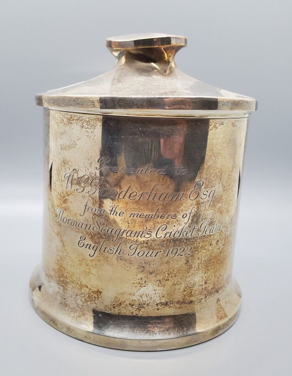 1922 Ellis Brothers Sterling Silver Lidded Trophy