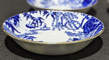 Load image into Gallery viewer, 4 Vintage Royal Crown Derby Blue Mikado Fruit Bowls
