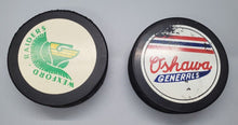 Load image into Gallery viewer, Hockey Pucks Lot - Oshawa Generals &amp; Wexford Raiders
