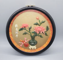 Load image into Gallery viewer, Faux Jade Round 3D Wall Hanging - Asian Floral Peonies
