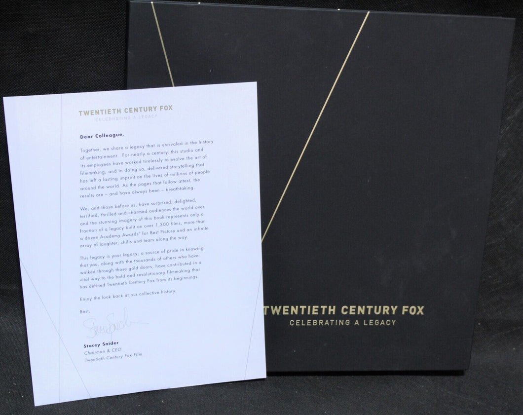 20th Century Fox: Celebrating A Legacy Book with Letter from CEO to Colleagues