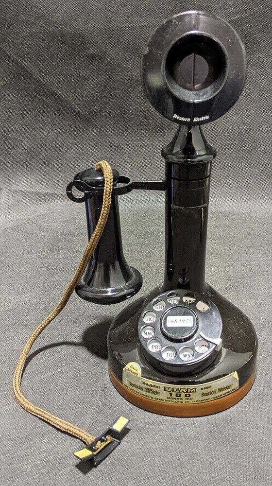 Vintage 1975 Jim Beam 1919 Dial Telephone Bottle - EMPTY