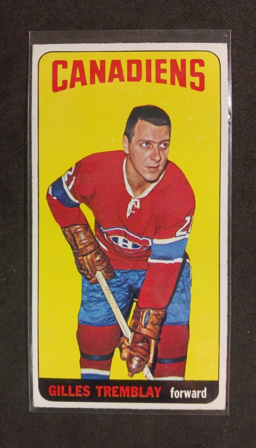 1964 Topps Gilles Tremblay #2 EX No Crease, Good Center Hockey Card Tall Boy
