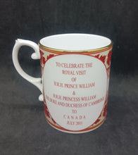 Load image into Gallery viewer, 2011 H.R.H William &amp; Catherine Royal Visit to Canada Caverswall Cup 65 of 250
