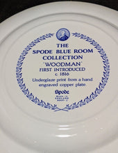 Load image into Gallery viewer, Spode Blue Room Collection Plate - Woodman - First Introduced c. 1816
