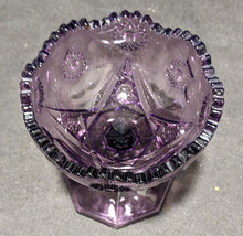Load image into Gallery viewer, KEMPLE Amethyst Purple Glass Pedestal Compote / Candy Dish
