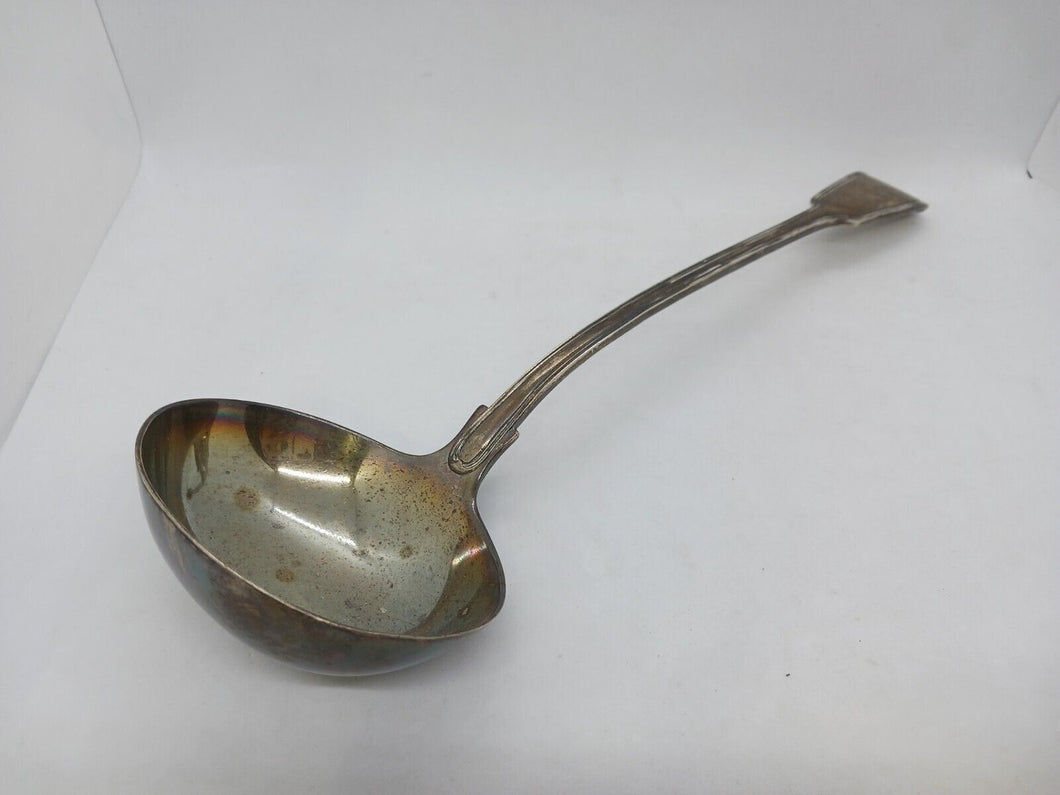 1846 London Sterling Silver Large Soup Ladle - George Adams