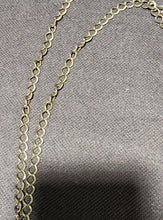 Load image into Gallery viewer, Brass Tone Dangle Disc Pendant On Brass Tone Link Chain - 30&quot;
