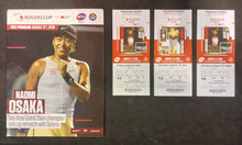 Load image into Gallery viewer, 2019 Rogers Cup Tennis Program &amp; 3 ticket stubs Naomi Osaka vs Serena Williams
