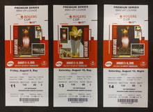 Load image into Gallery viewer, 2019 Rogers Cup Tennis Program &amp; 3 ticket stubs Naomi Osaka vs Serena Williams
