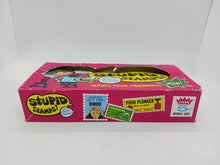 Load image into Gallery viewer, Vintage Fleer Dubble Bubble 5 cents Stupid Stamps Bubble Gum Empty Box
