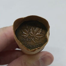 Load image into Gallery viewer, 1942 Canadian Pennies (50 coins per roll) 3 Rolls
