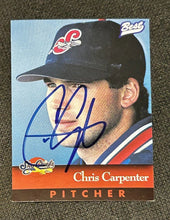 Load image into Gallery viewer, 1997 Knoxville Chris Carpenter Signed Baseball Card, EX+ condition
