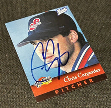 Load image into Gallery viewer, 1997 Knoxville Chris Carpenter Signed Baseball Card, EX+ condition
