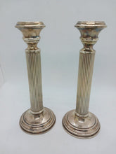 Load image into Gallery viewer, Hazorfim Sterling Silver 7 3/4&quot; tall Candle Stick Holders x2
