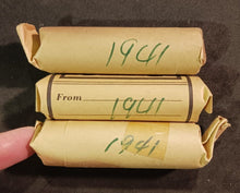 Load image into Gallery viewer, 1941 Canadian Nickel Rolls (Canada 5 cent) (40 coins per roll) x 3 Rolls
