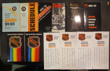 Load image into Gallery viewer, 1975-1991 NHL Hockey League Schedules Lot (Missing 1979-80)
