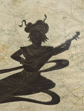 Load image into Gallery viewer, Large Framed Chinese Batik Painting - Dunhuang Fairy Playing the Pipa
