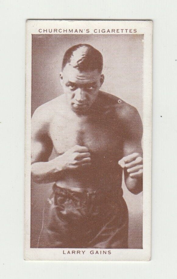 1938 WA&AC Churchman Larry Gains Boxing Personalities Card