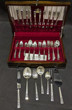 Load image into Gallery viewer, 85 Pcs of Community Silver Plated Flatware - Coronation Pattern - In Canteen
