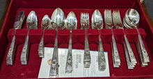 Load image into Gallery viewer, 85 Pcs of Community Silver Plated Flatware - Coronation Pattern - In Canteen
