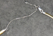 Load image into Gallery viewer, Sterling Silver Double Sided Omega Chain / Necklace - White &amp; Yellow 15-18&quot;
