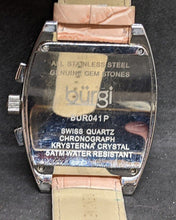 Load image into Gallery viewer, Burgi - Swiss made Fashion Watch - Pink Dial, Pink Leather Strap - Needs Battery
