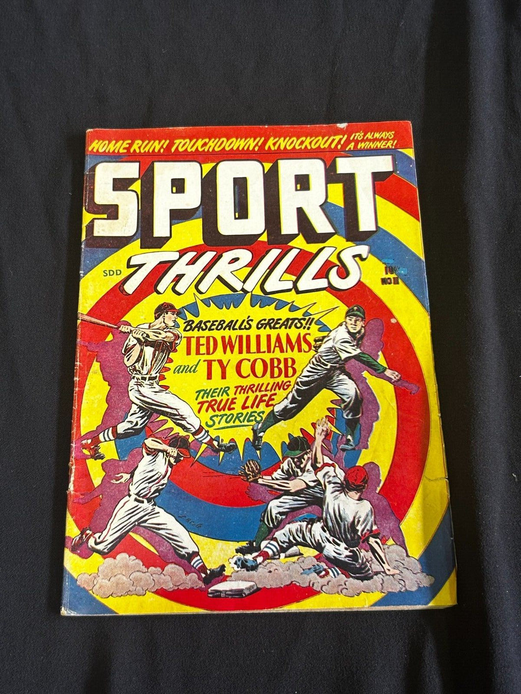 1950 Sports Thrills #11 Ted Williams, Ty Cobbs, RARE CDN Print VG 4.0
