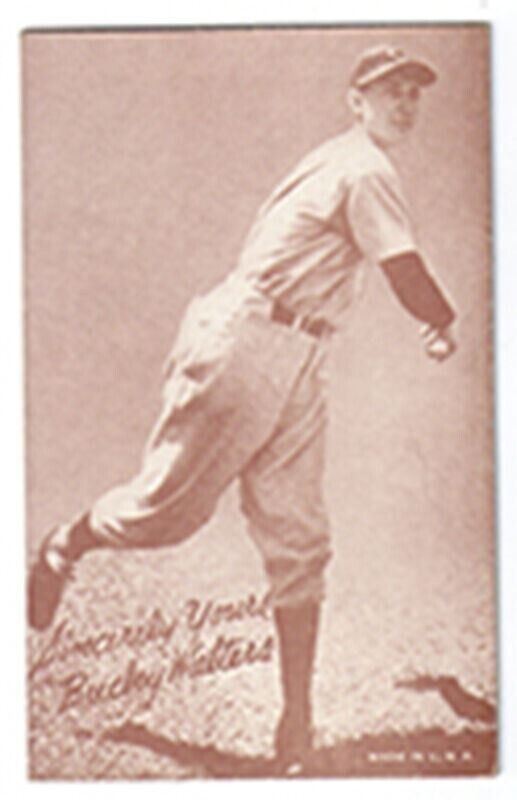 Vintage 1940’s Baseball Exhibit Card – “Bucky” Walters