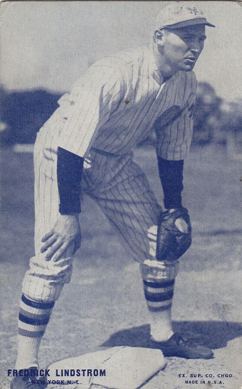 1928 Exhibit Baseball Fredrick Lindstrom Card - VG-EX