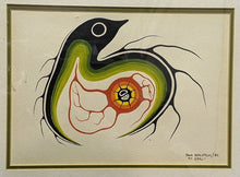 Load image into Gallery viewer, 1982 Eddie Kakepetum Original Native Canadian Art - Framed
