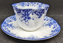 Load image into Gallery viewer, Vintage SHELLEY Bone China - Dainty Blue - Teacup &amp; Saucer
